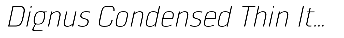 Dignus Condensed Thin Italic